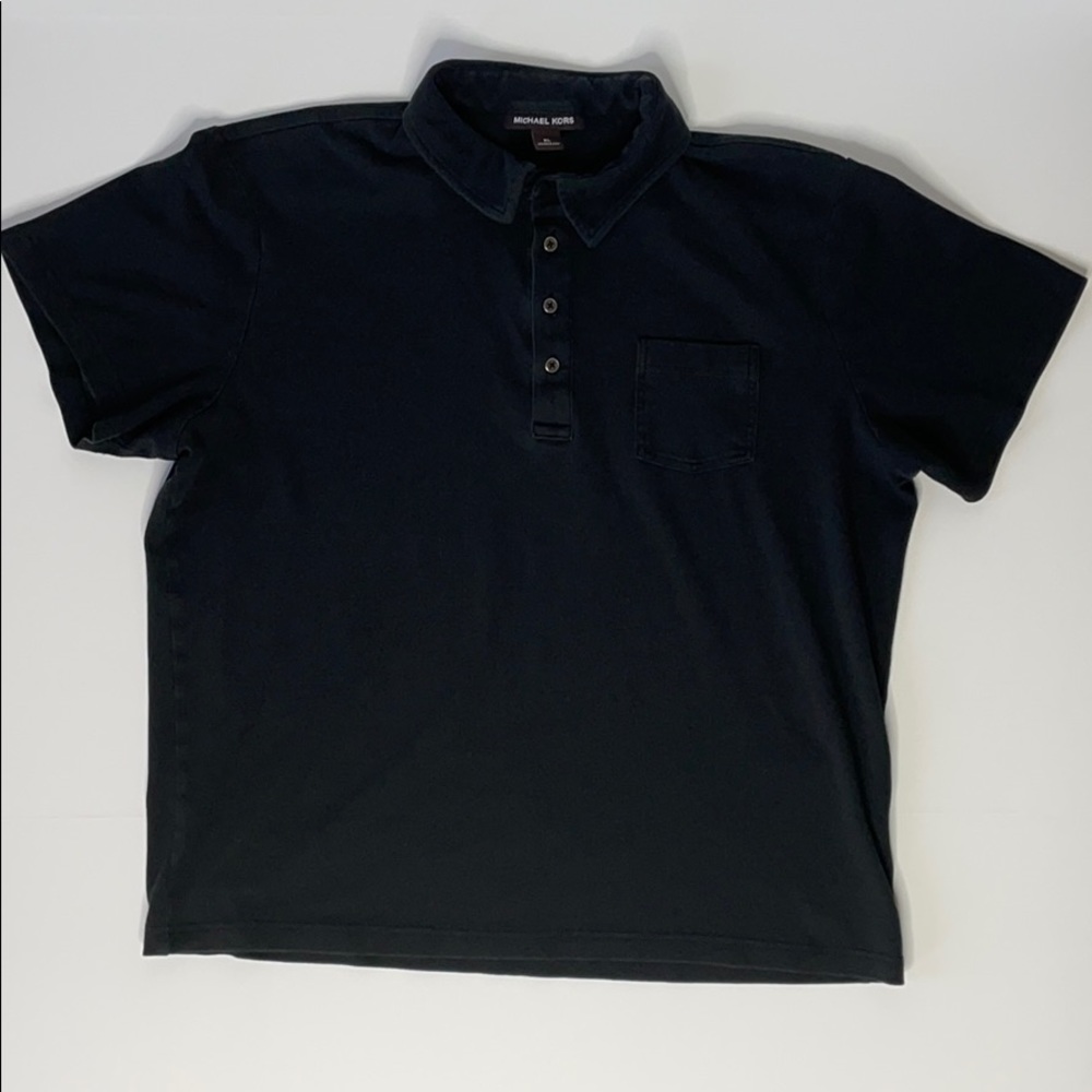MICHAEL KORS BlACK POLO SHIRT XL JERSEY